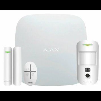Ajax StarterKit Cam Plus (8EU) UA white Комплект охоронної сигналізації з LTE 99-00006339 фото