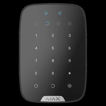 Ajax&nbsp;Keypad&nbsp;S&nbsp;Plus&nbsp;(8PD)&nbsp;black Бездротова клавіатура з підтримкою захищених карток і брелоків 99-00014680 фото