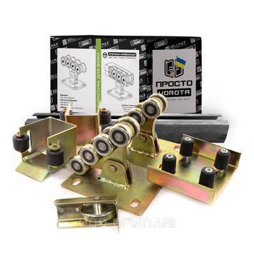 Фурнітура для відкатних воріт &laquo;Prosto Vorota&raquo; Lux 500 (рейка 5 м) 3,6 мм, Ролики для воріт із направляючою 80054 фото