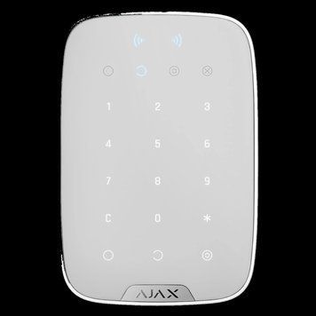 Ajax&nbsp;Keypad&nbsp;S&nbsp;Plus&nbsp;(8PD)&nbsp;white Бездротова клавіатура з підтримкою захищених карток і брелоків 99-00014681 фото