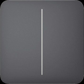 Ajax&nbsp;SoloButton&nbsp;(2-gang)&nbsp;[55]&nbsp;graphite&nbsp;кнопка Кнопка двоклавішного вимикача 99-00013093 фото